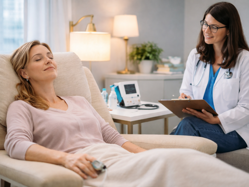 Spravato treatment session in Omaha clinic